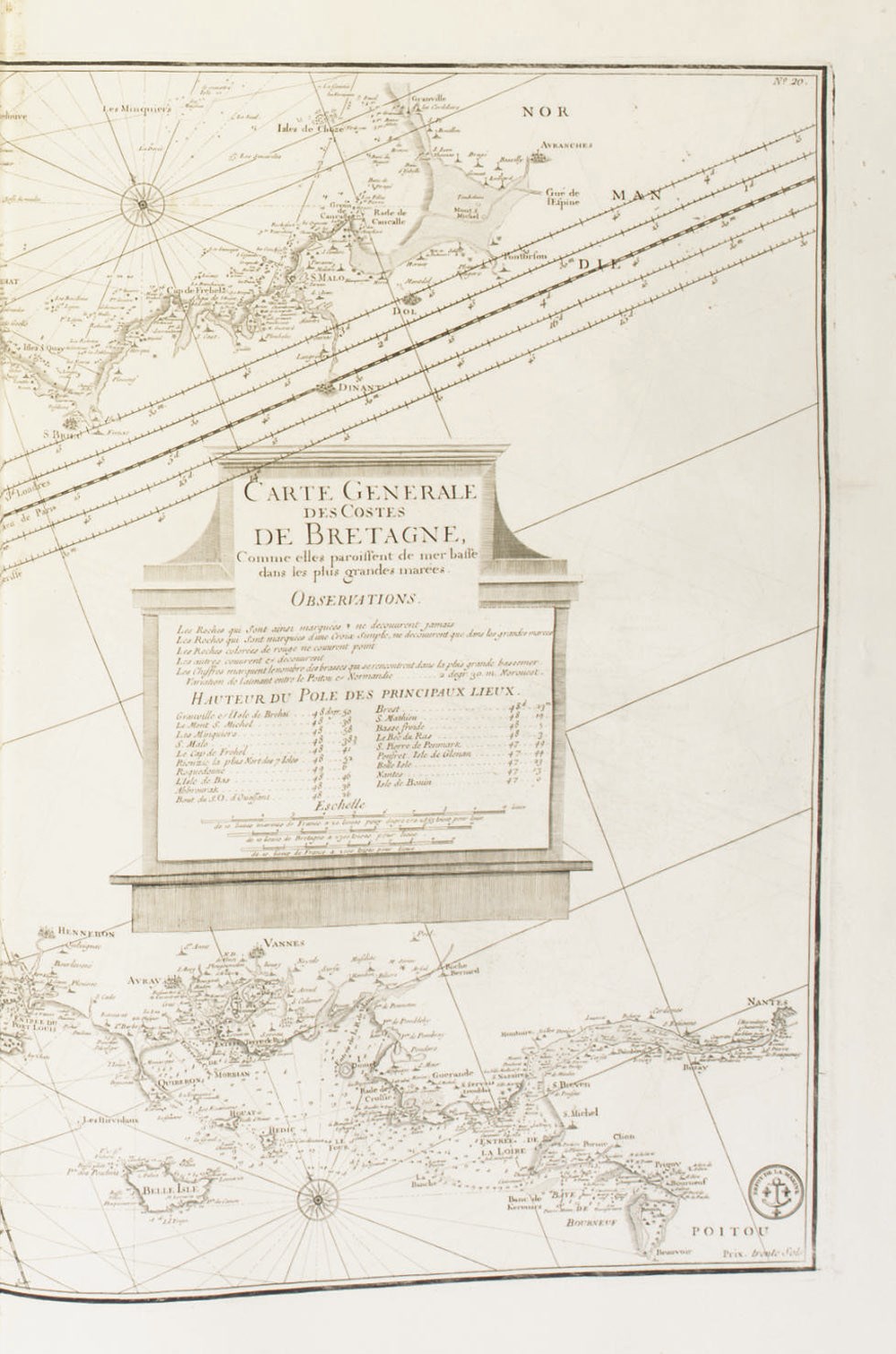 Le Neptune François, ou Recueil des cartes maritimes, levées et gravées par ordre du Roi. Première partie [seule]. Versailles: Imprimerie du Département de la marine, 1773.
