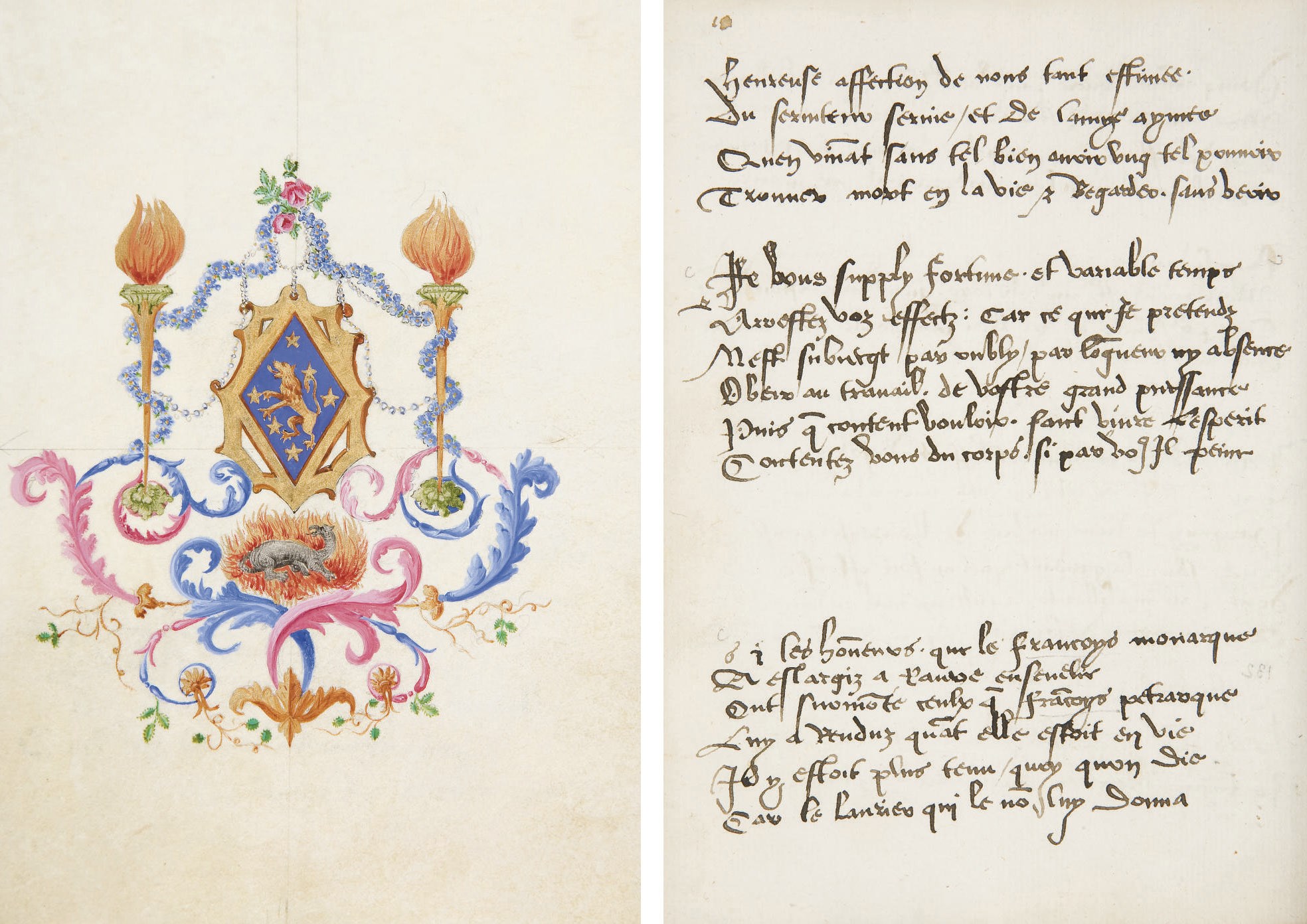 [SAINT-GELAIS, Mellin de (1491-1558)]. Recueil manuscrit de poèmes, la plupart de Saint-Gelais. S. l. n. d. [vers 1535].