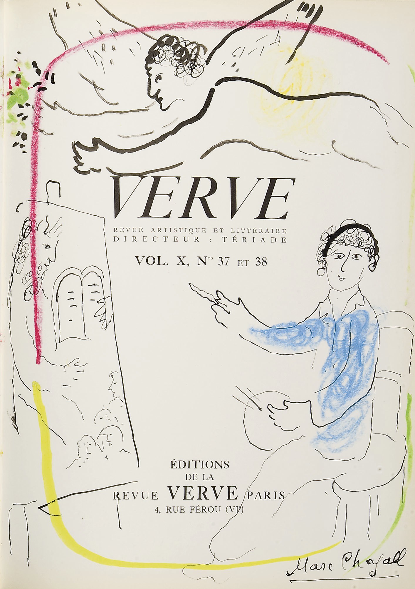 CHAGALL, Marc (1887-1985). Dessins pour la Bible. Paris: Éditions de la revue Verve, vol. X, n° 37 et 38, 1960.