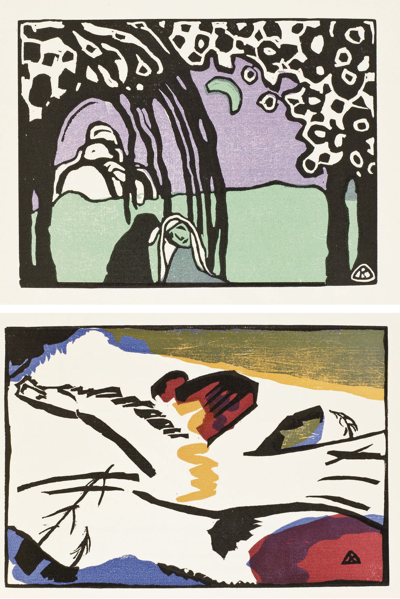 KANDINSKY, Wassily (1866-1944). Klaenge. Munich: R. Piper & Co., [1912 ou 1913].