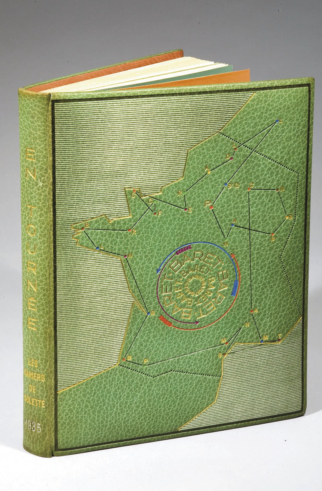 [MOREAU] -- COLETTE (1873-1954). Troisième cahier de Colette. En tournée & Music-Hall. Avec 6 lithos de Luc-Albert Moreau. Paris: 1935.