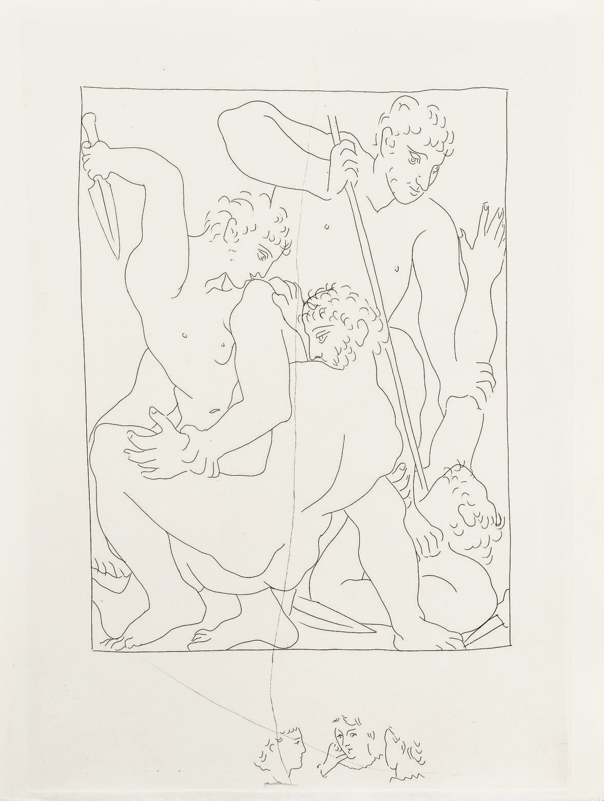 [PICASSO] -- OVIDE (43 av. J.-C.-vers 17). Trente eaux-fortes barrées de Picasso pour les Métamorphoses d'Ovide. Lausanne: Skira, [1931].