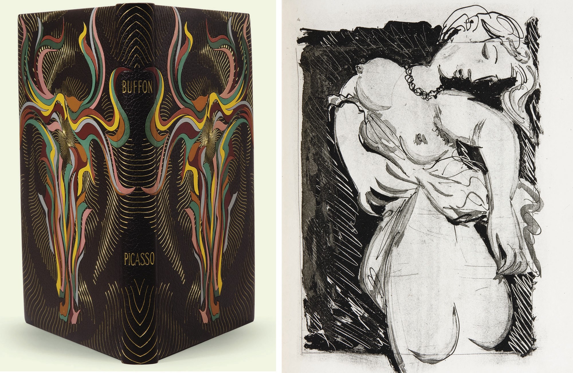 [PICASSO] -- BUFFON, Georges-Louis Leclerc, comte de (1707-1788). Eaux-fortes originales pour des textes de Buffon. Paris: Martin Fabiani, 26 mai 1942.