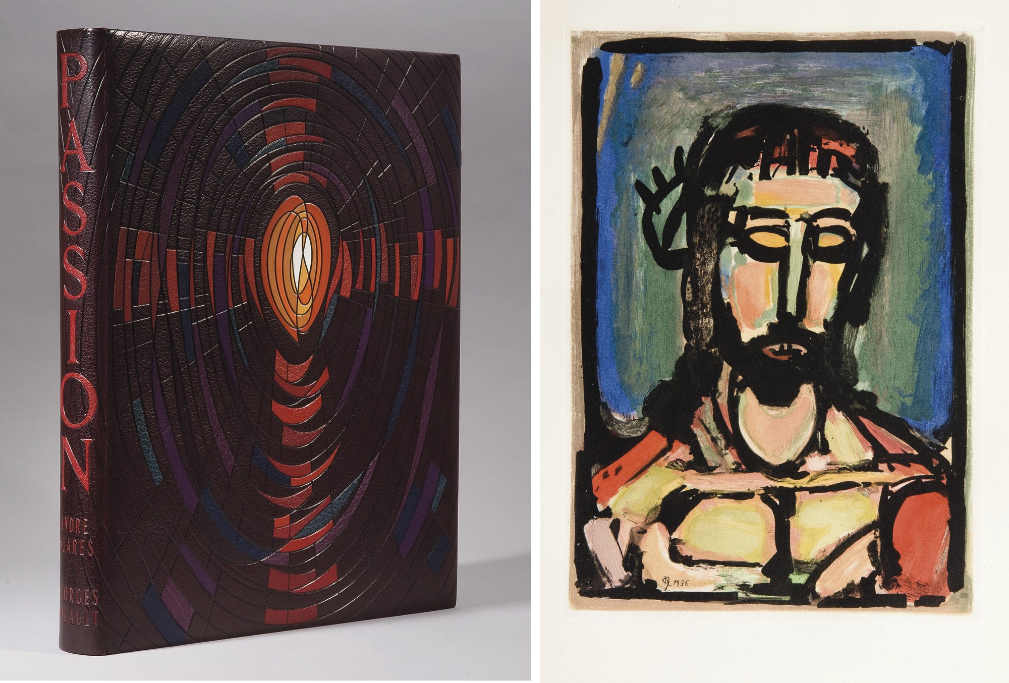 [ROUAULT] -- SUARÈS, André (1868-1948). Passion. Eaux-fortes originales en couleurs et bois dessinés par Georges Rouault. Paris: Henri Jourde pour Ambroise Vollard, 19 février 1939.