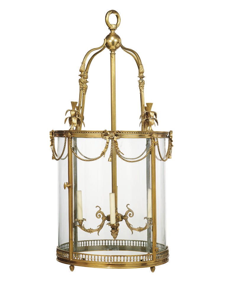 AN ITALIAN ORMOLU FOUR-LIGHT HALL LANTERN
