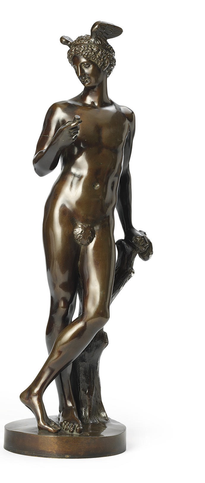 A BRONZE FIGURE OF MERCURY AS THE GOD OF COMMERCE