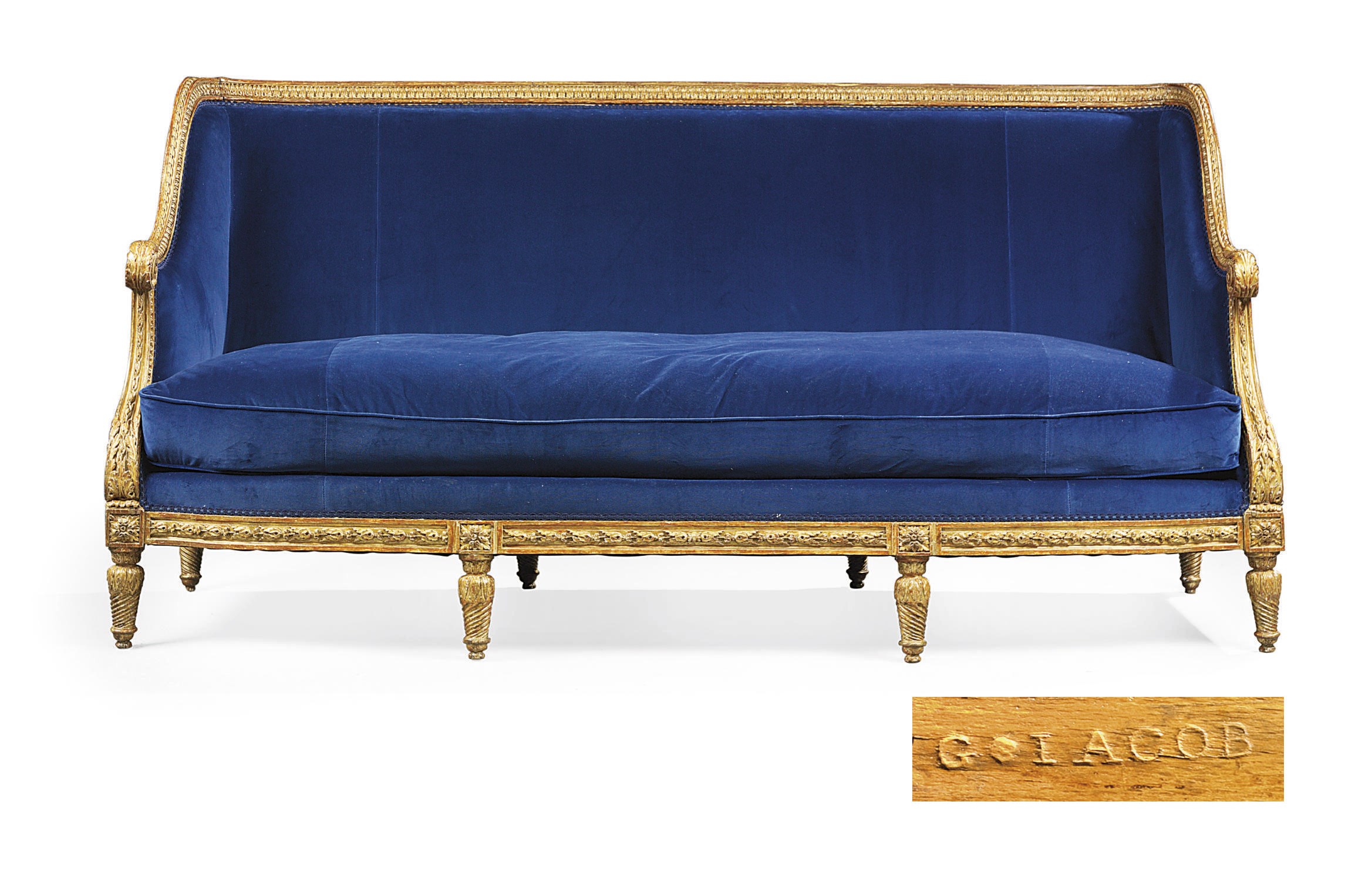 A LOUIS XVI GILTWOOD CANAPE