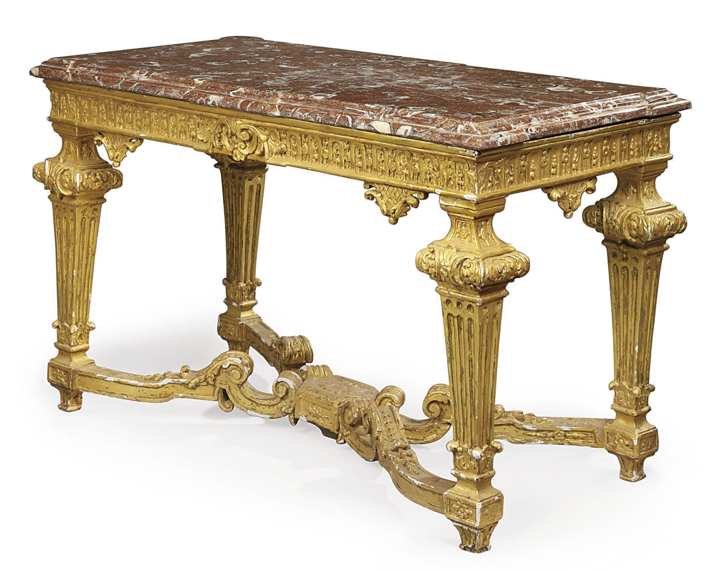 A REGENCE GILTWOOD CENTRE TABLE