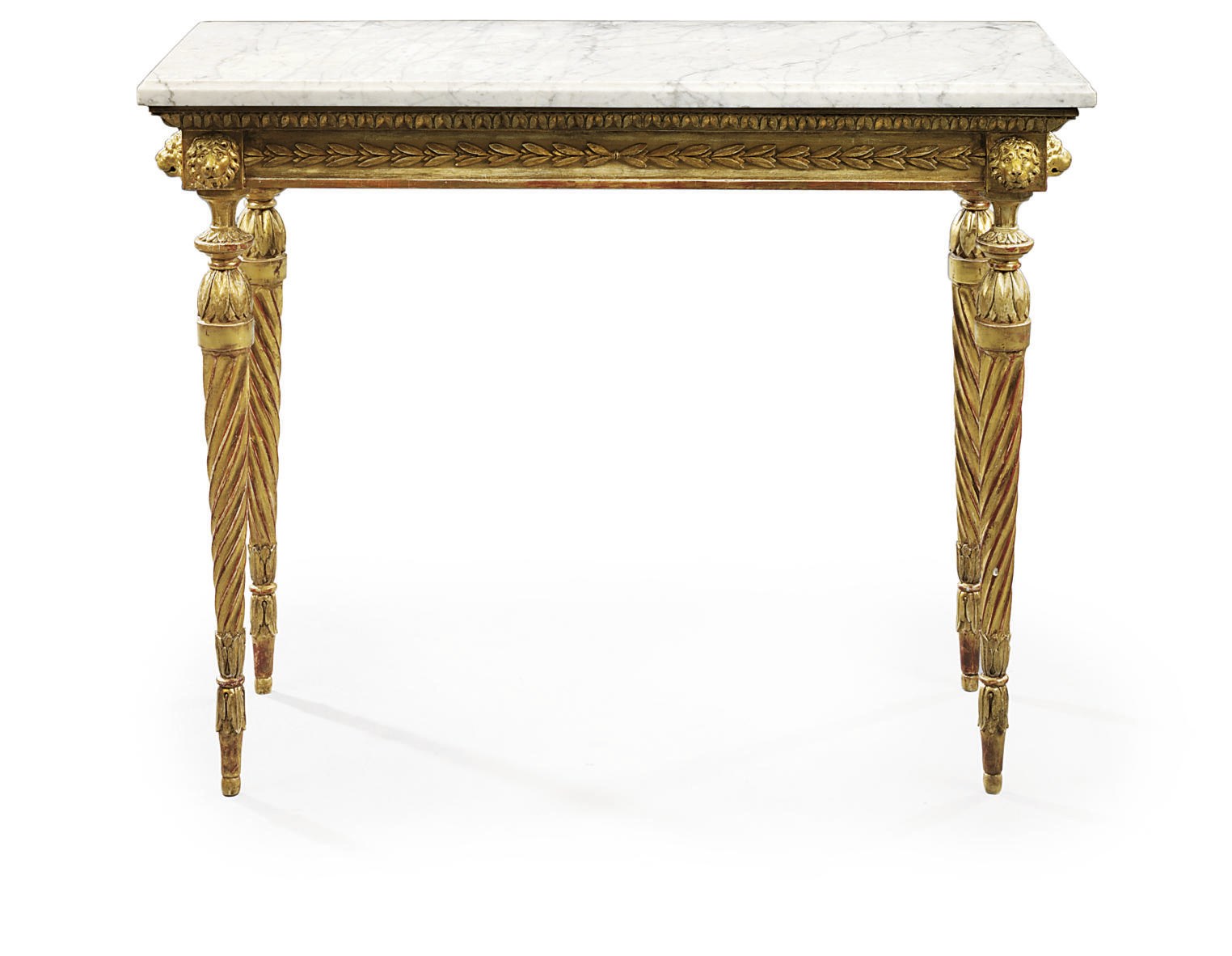 A SWEDISH GILTWOOD CONSOLE TABLE