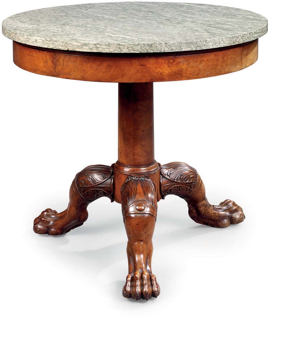 A FRENCH MAHOGANY GUERIDON