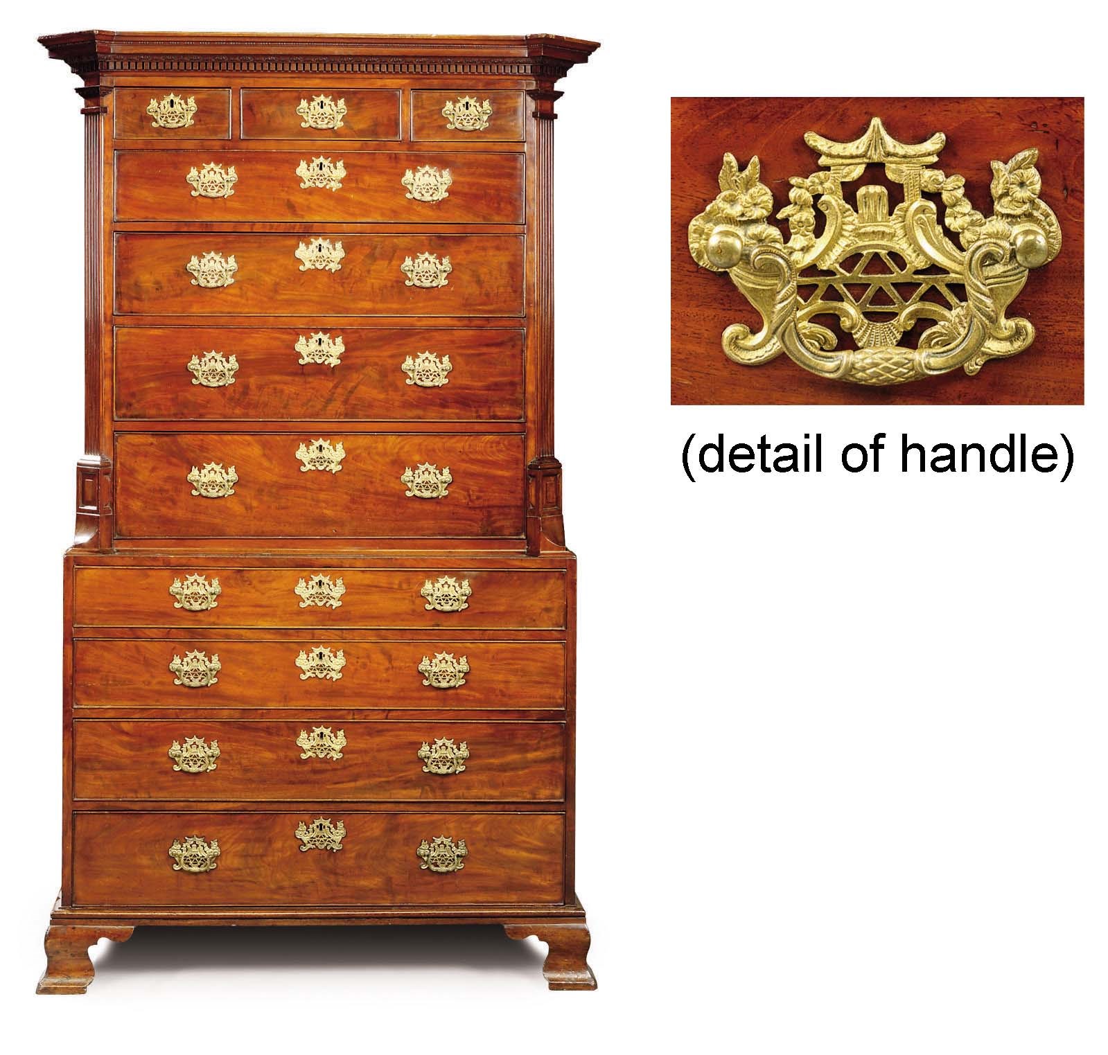 A GEORGE III MAHOGANY TALLBOY