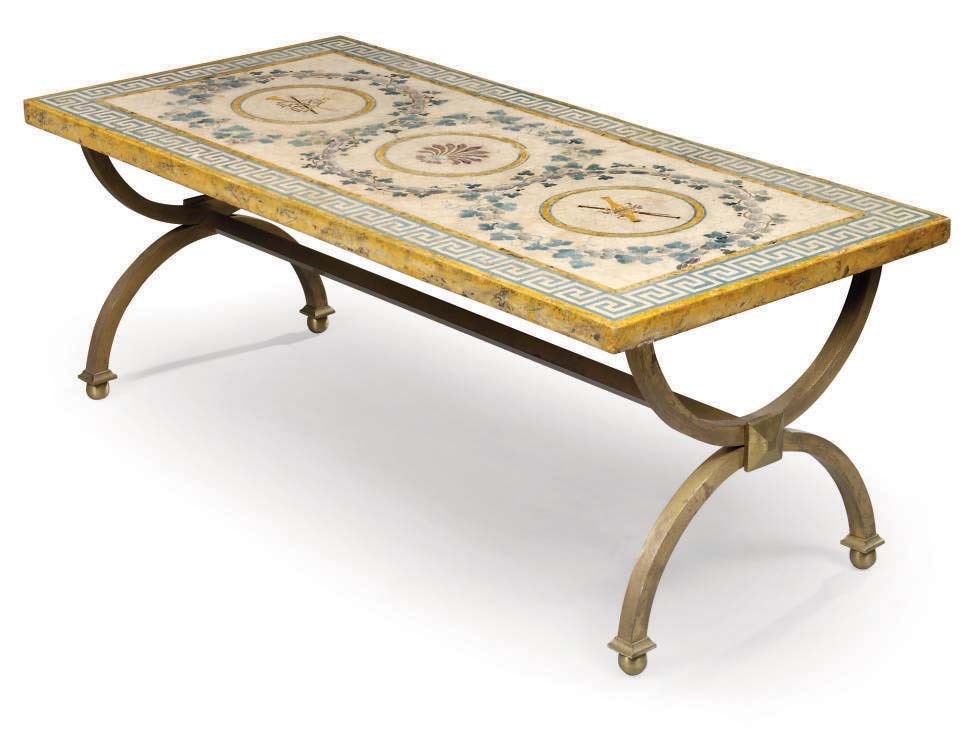 AN ITALIAN SCAGLIOLA TABLE TOP