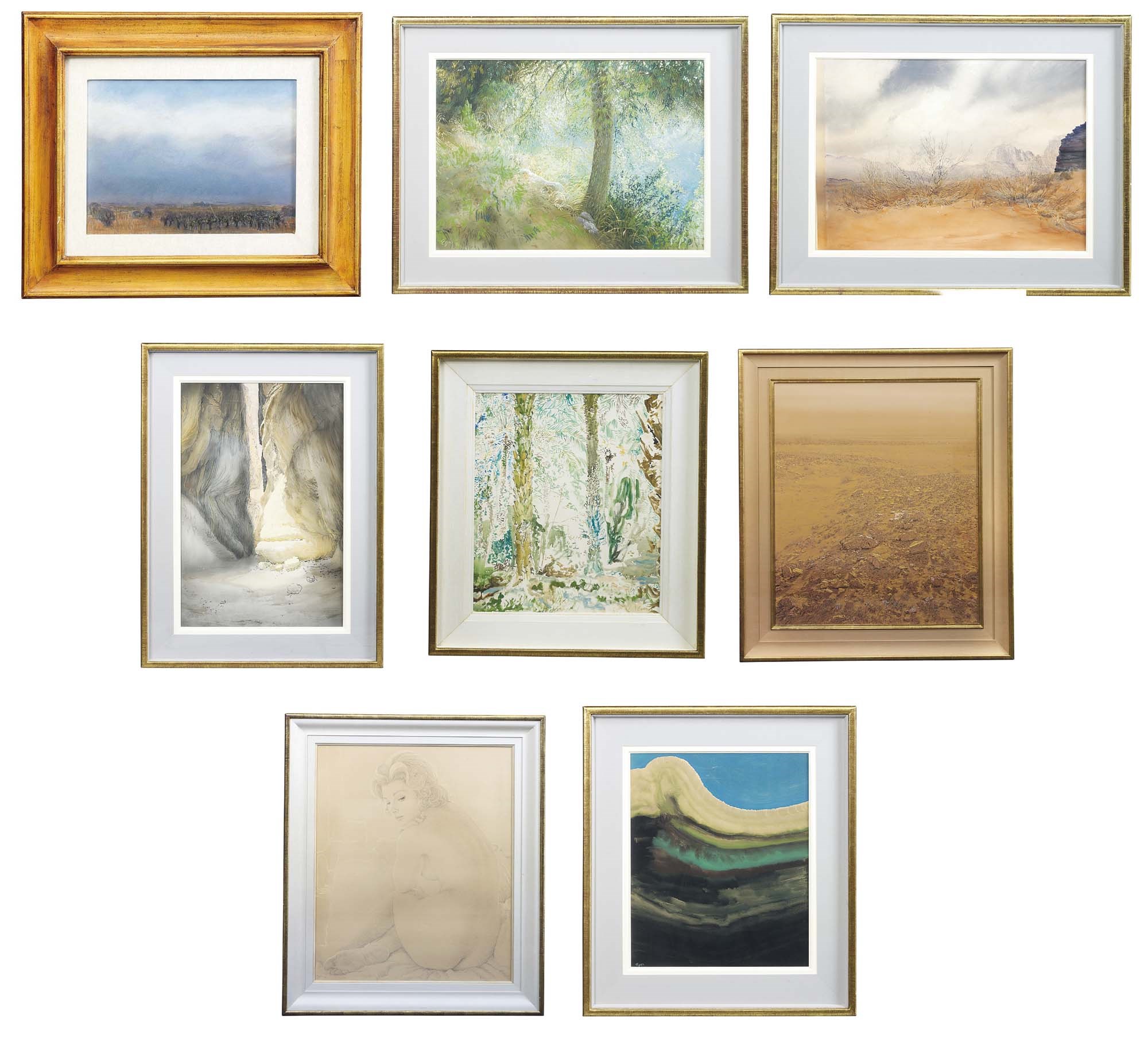 A GROUP OF EIGHT PAINTINGS