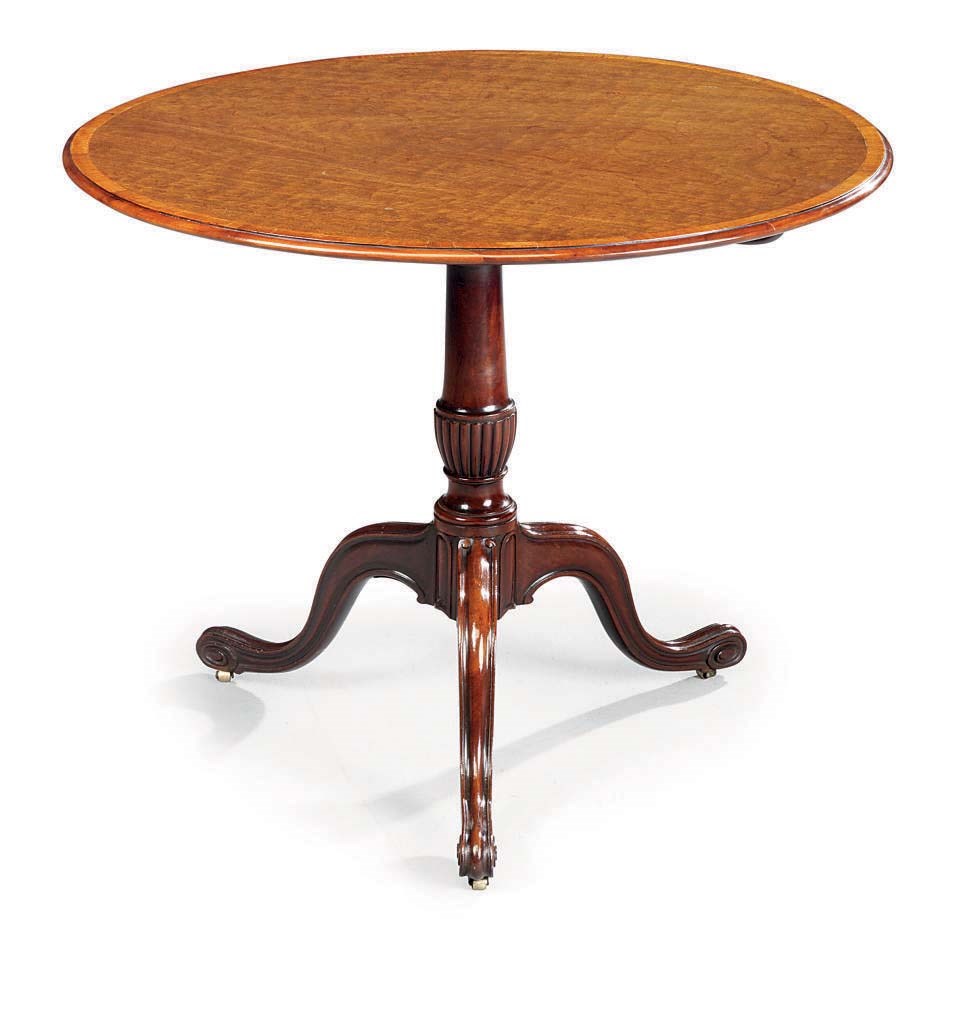 A GEORGE III MAHOGANY TRIPOD TABLE