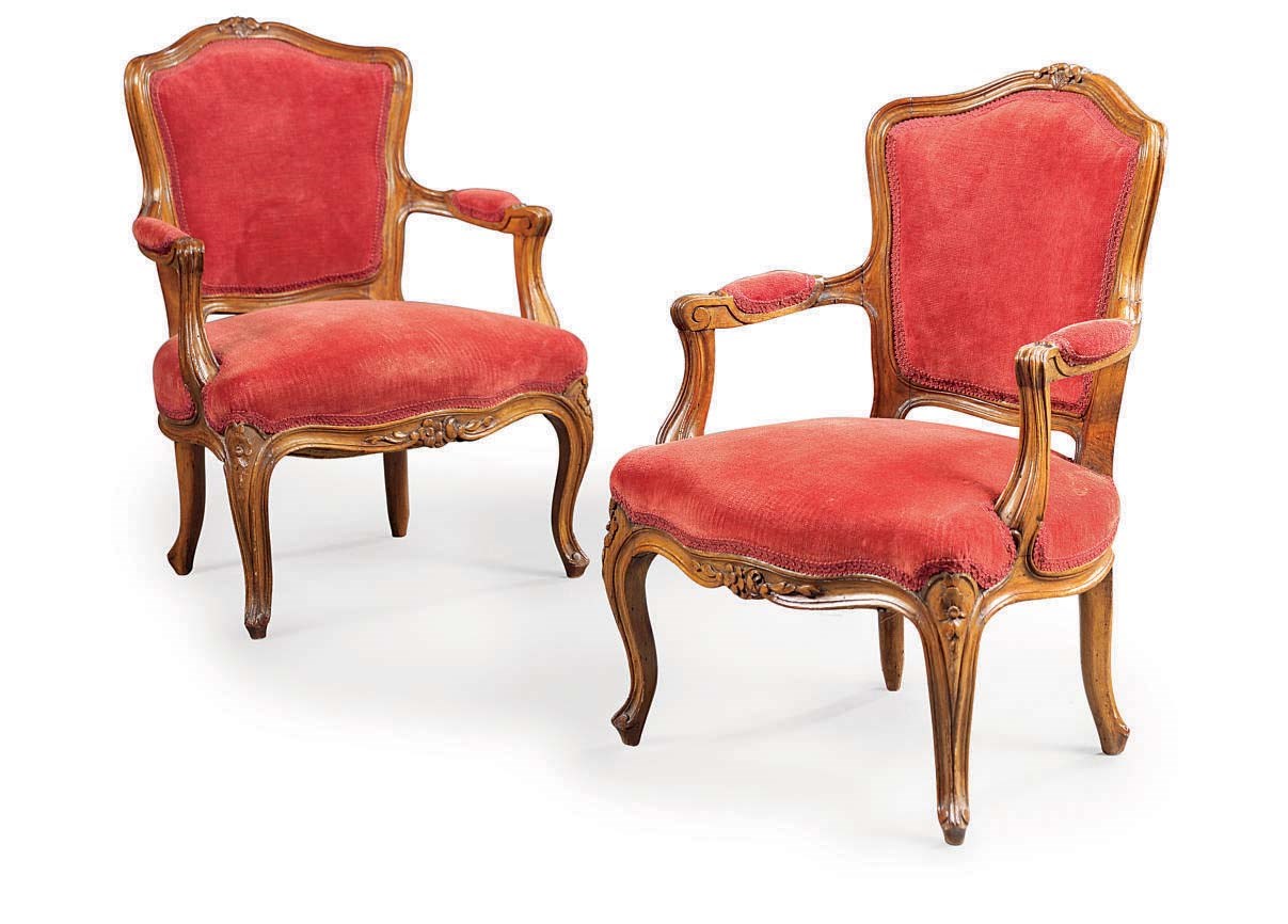 A PAIR OF FRENCH BEECHWOOD MINIATURE FAUTEUILS