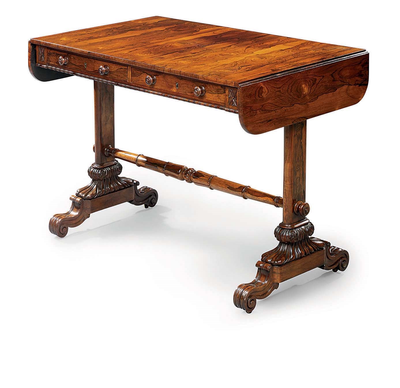 A GEORGE IV ROSEWOOD SOFA TABLE
