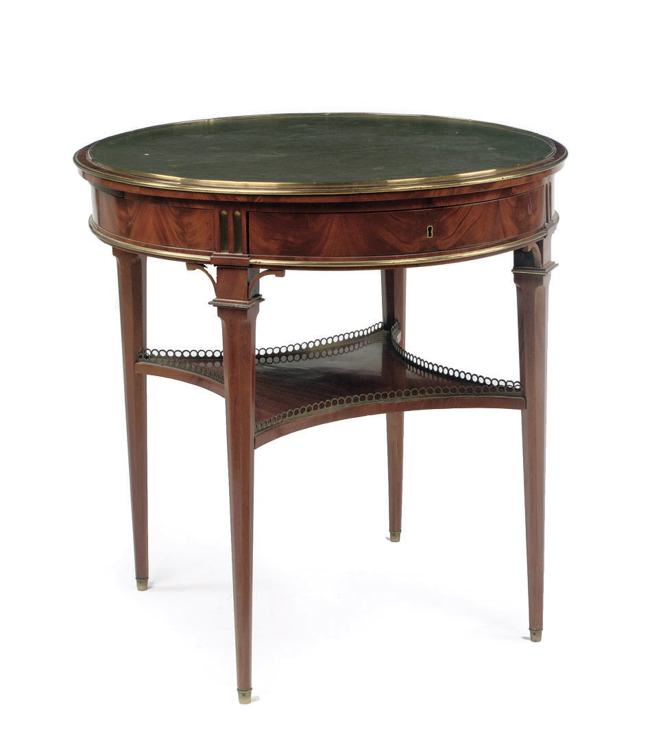 A German brass-mounted mahogany centre table