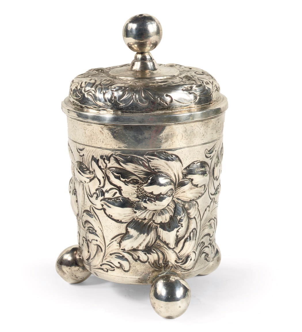 A German silver beaker and cover