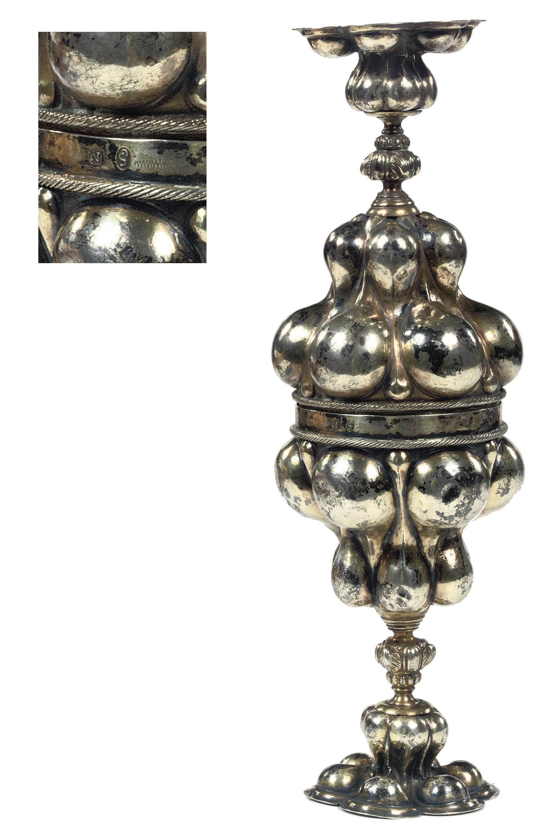 A rare German silver-gilt double-cup, (Doppelpokal)