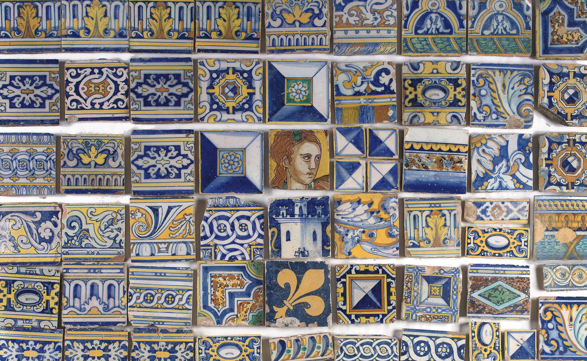 An assorted lot of South European tiles