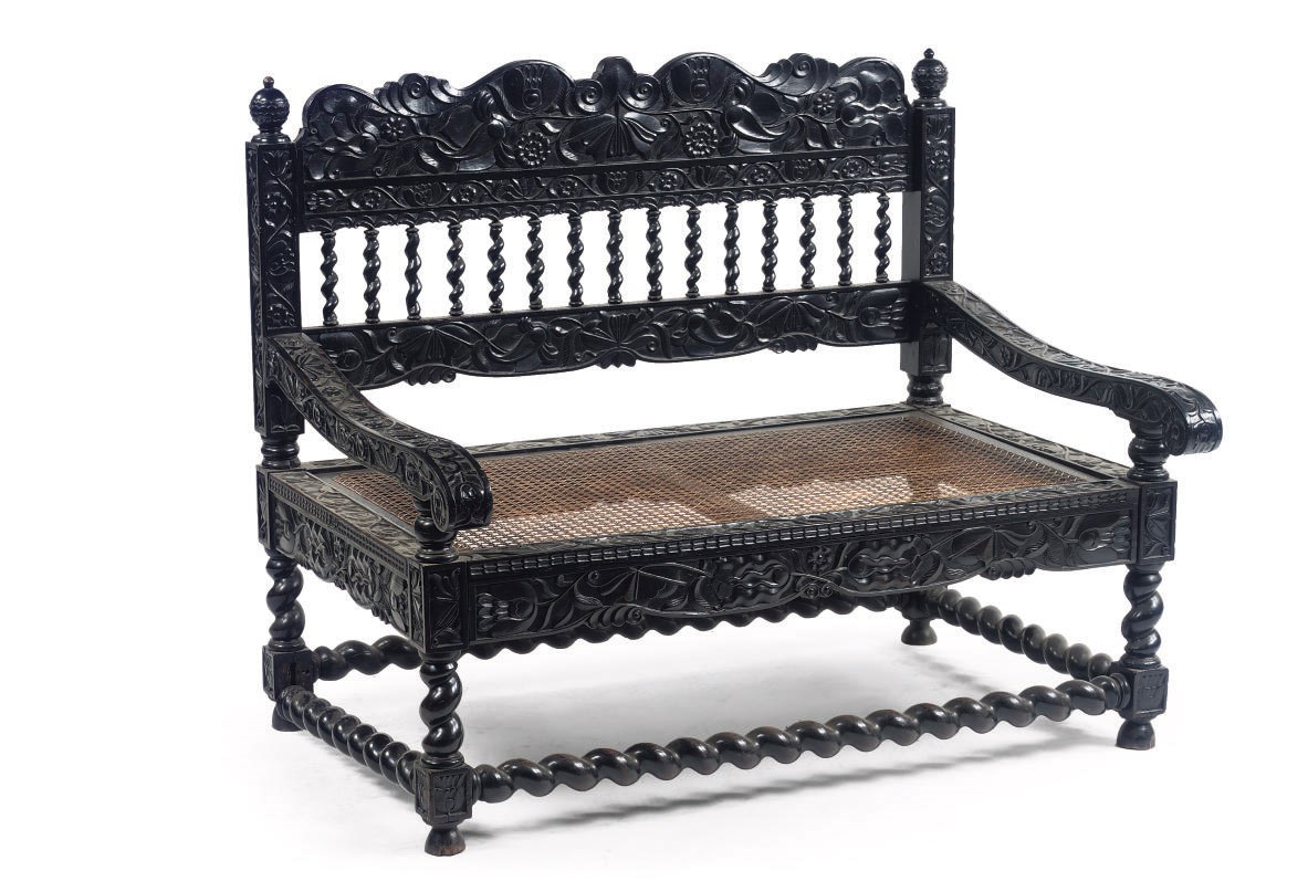A Dutch colonial rosewood bench