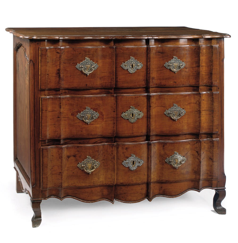 A Louis XV walnut commode