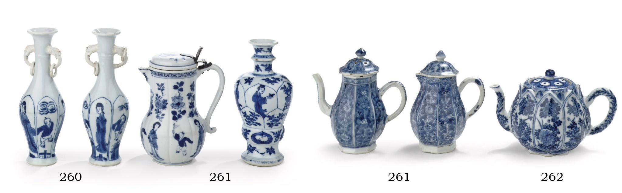 A group of Chinese blue and white porcelain