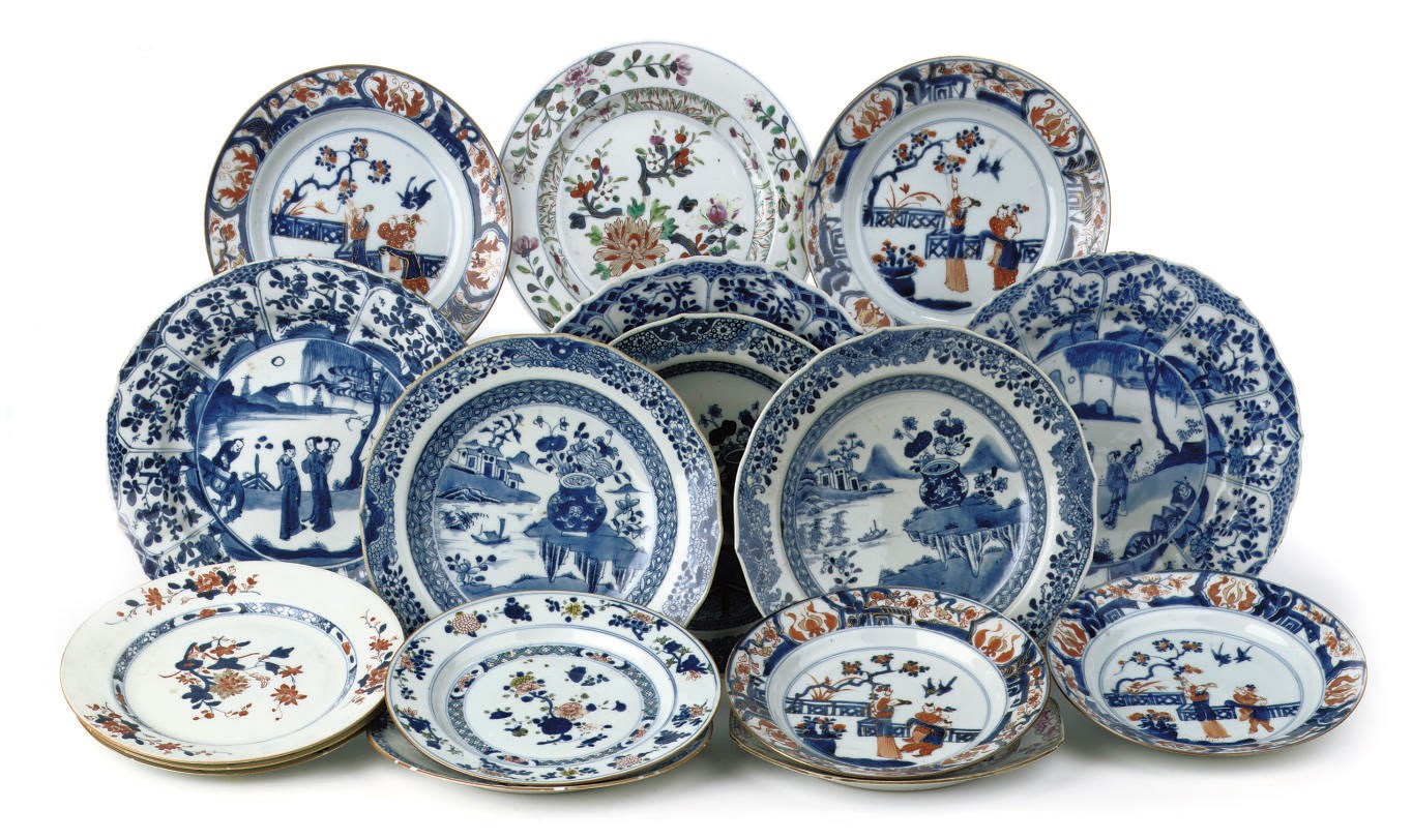 An assorted lot of Chinese plates