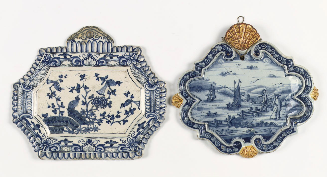 Two Dutch Delft plaques