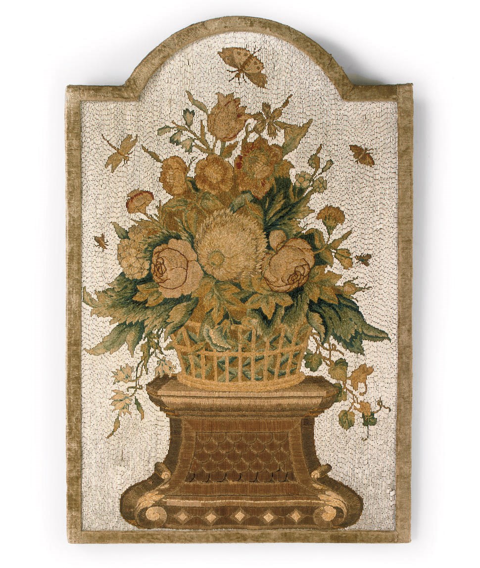 A NEEDLEWORK AND BEAD PICTURE