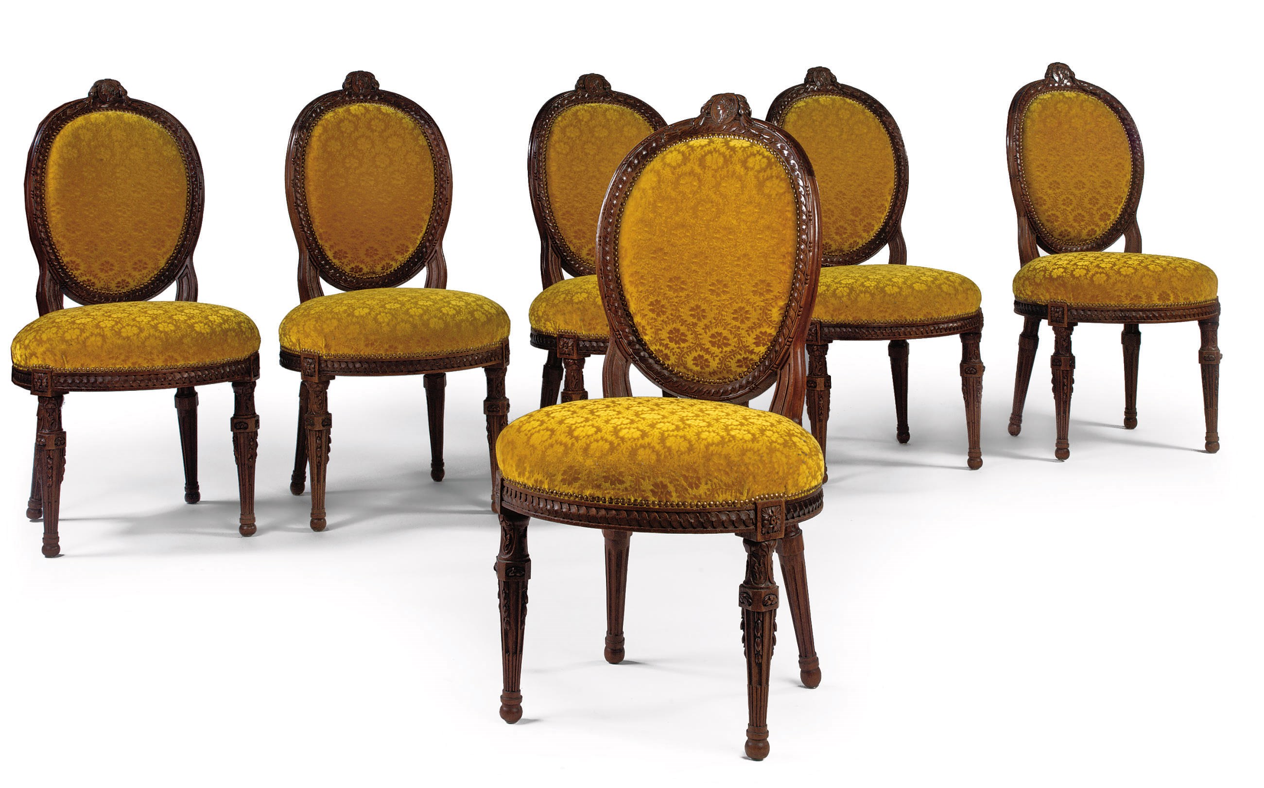 A SET OF SIX DUTCH MAHOGANY SIDE CHAIRS
