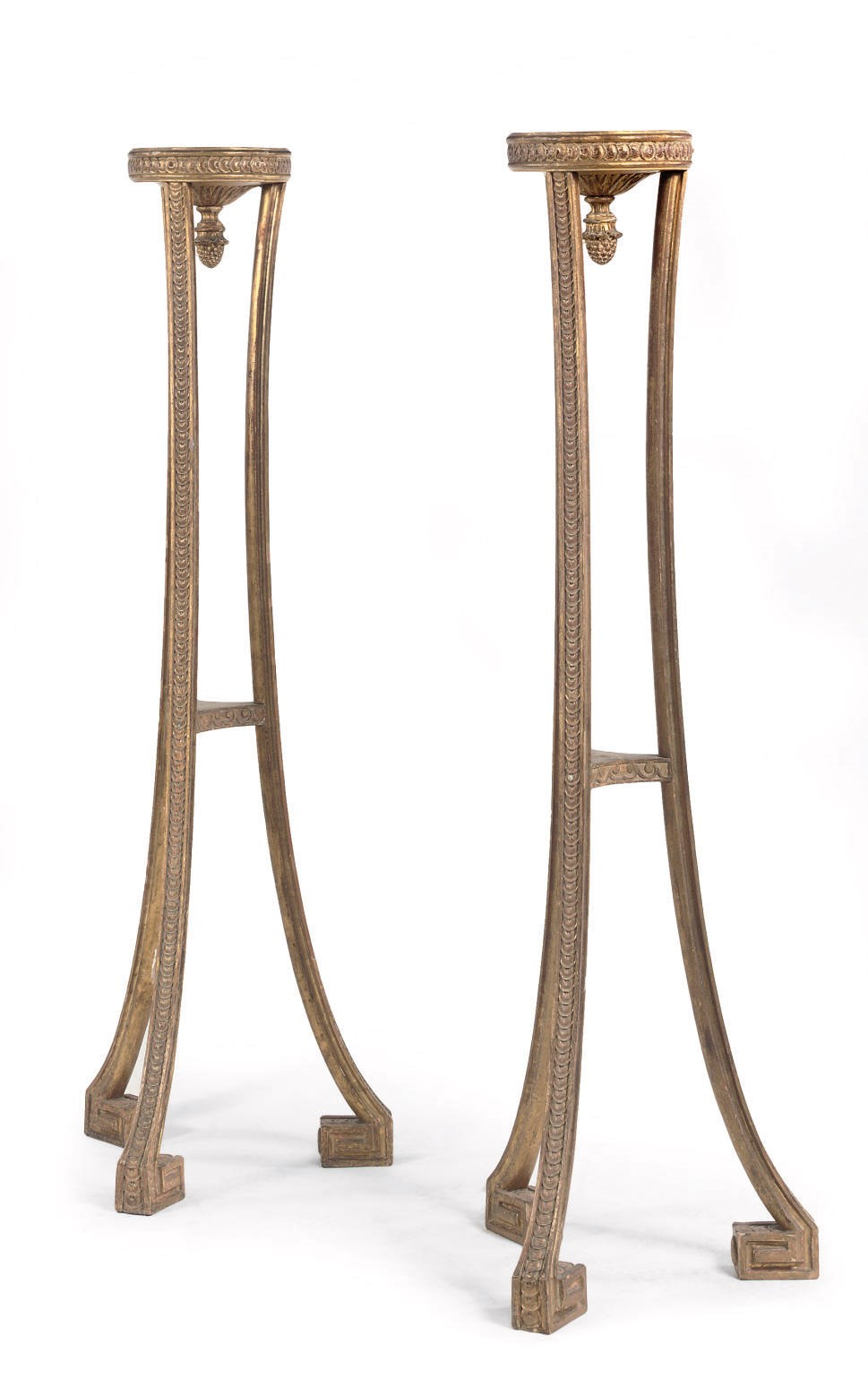 A pair of George III giltwood stands