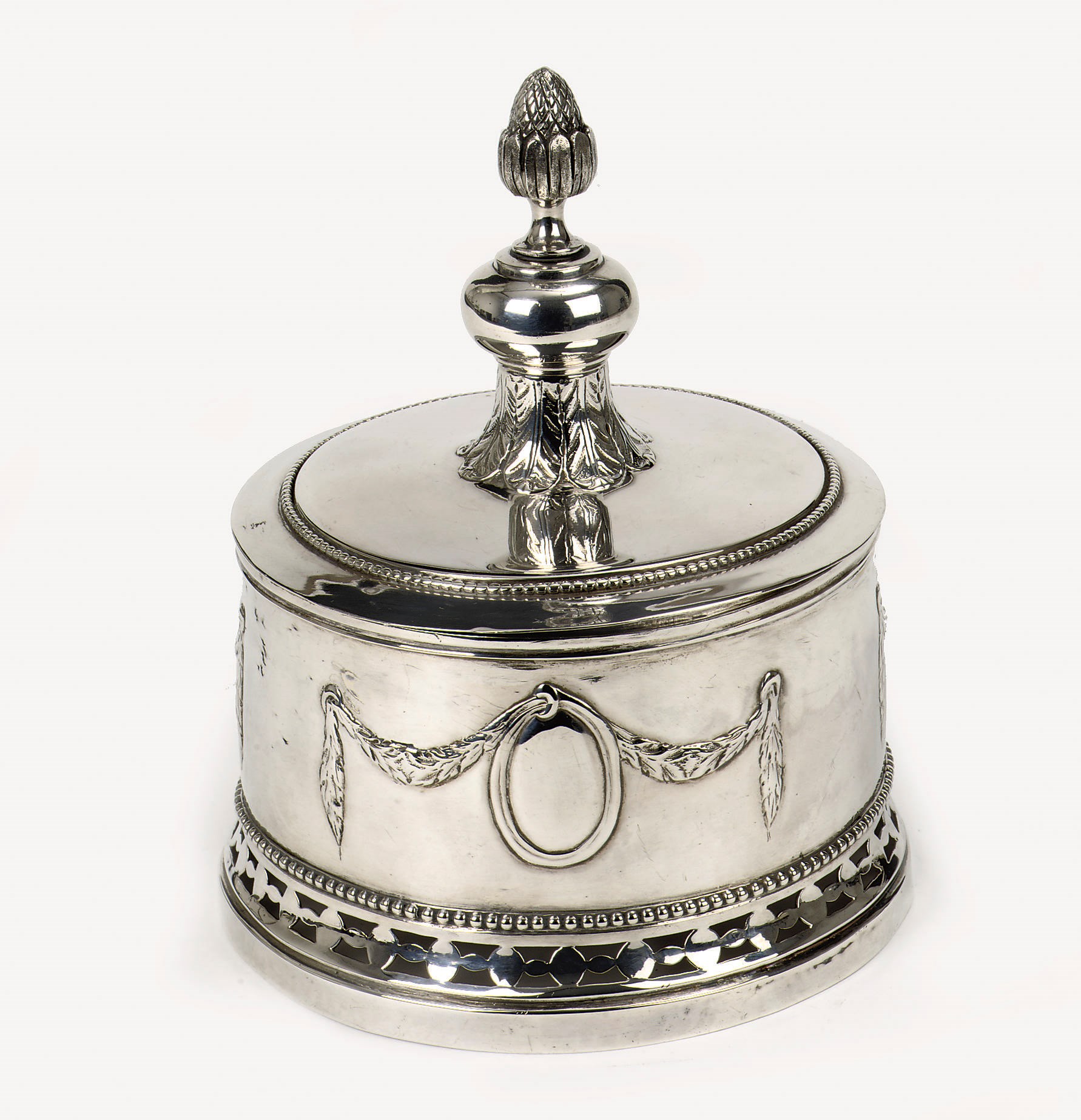 A Dutch silver tobacco-jar