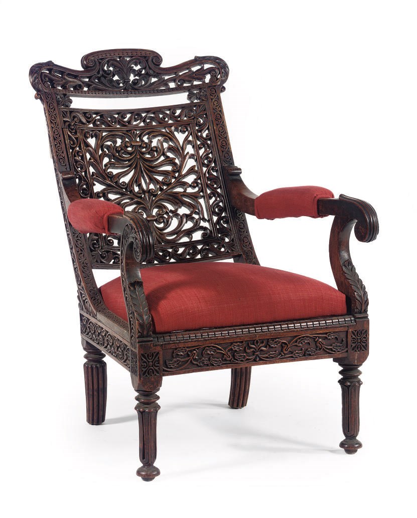 A teak easychair