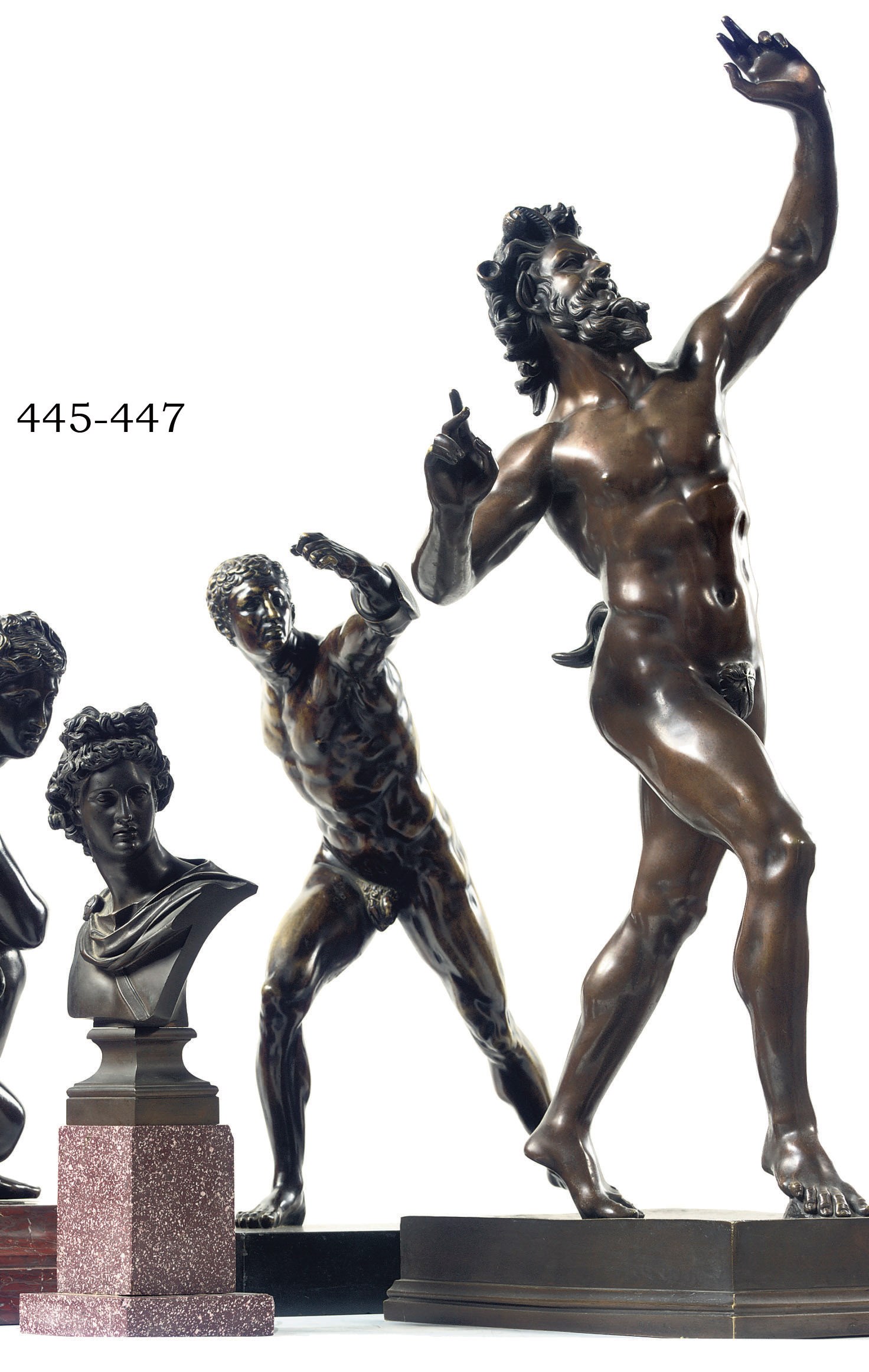 A French bronze figure of the dancing faun