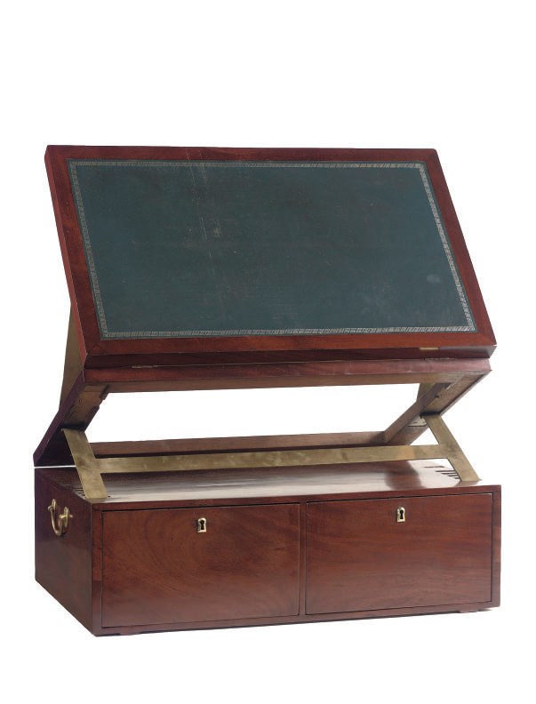 A DUTCH MAHOGANY ARCHITECTS OR ARTISTS TRAVELLING CASKET