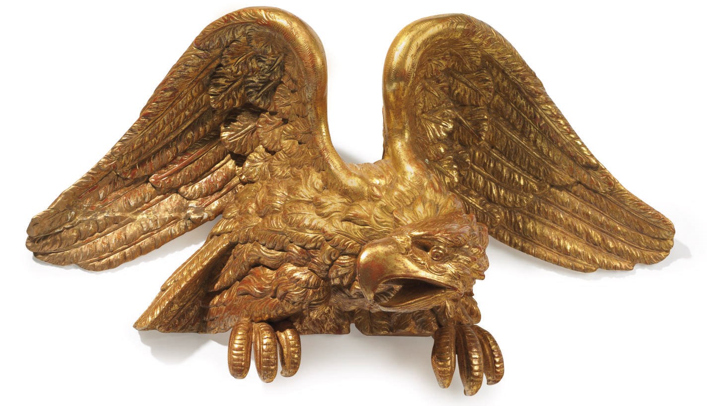 A Carved and Giltwood Eagle