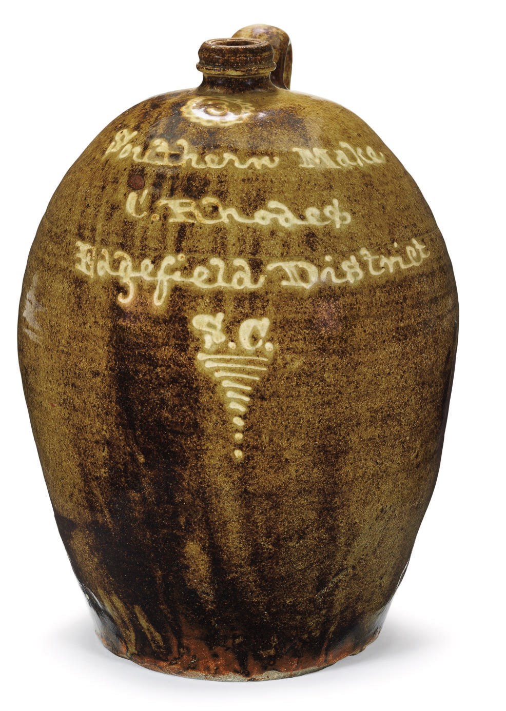 A GLAZED STONEWARE JUG