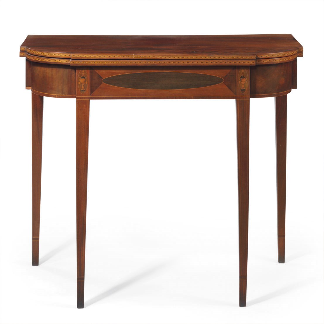 A Federal Inlaid Mahogany Card Table