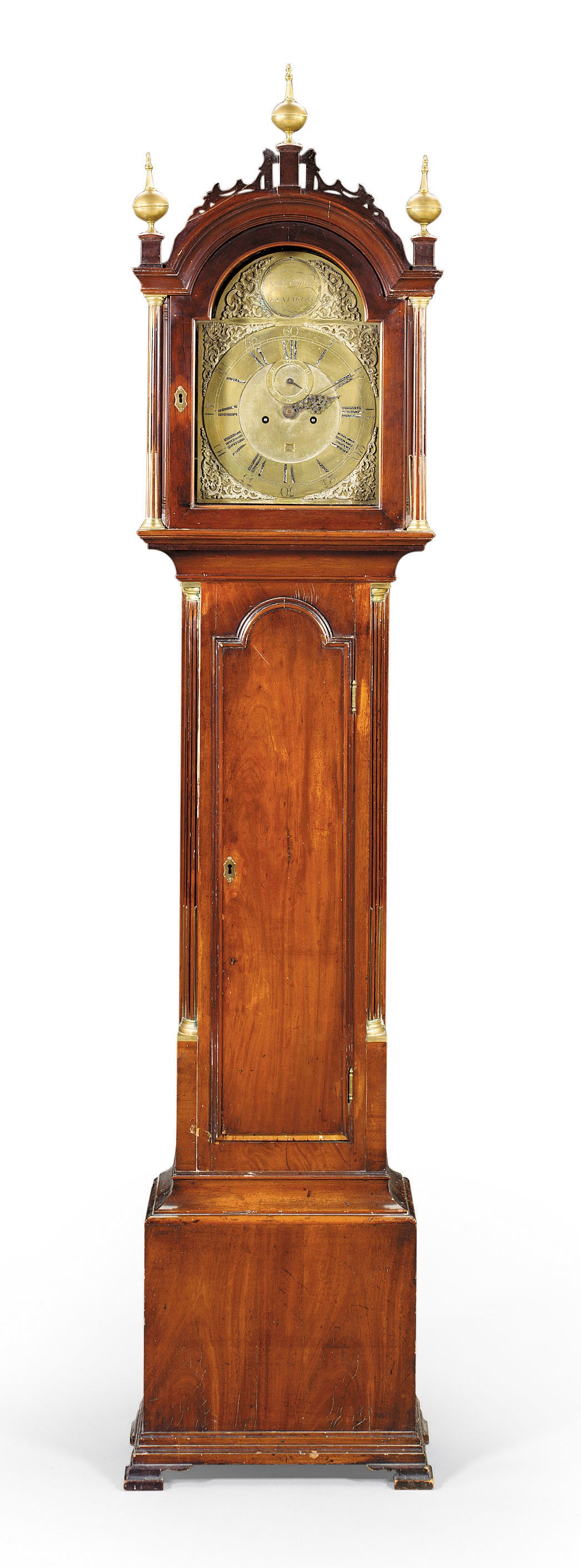 A Chippendale Mahogany Tall-Case Clock