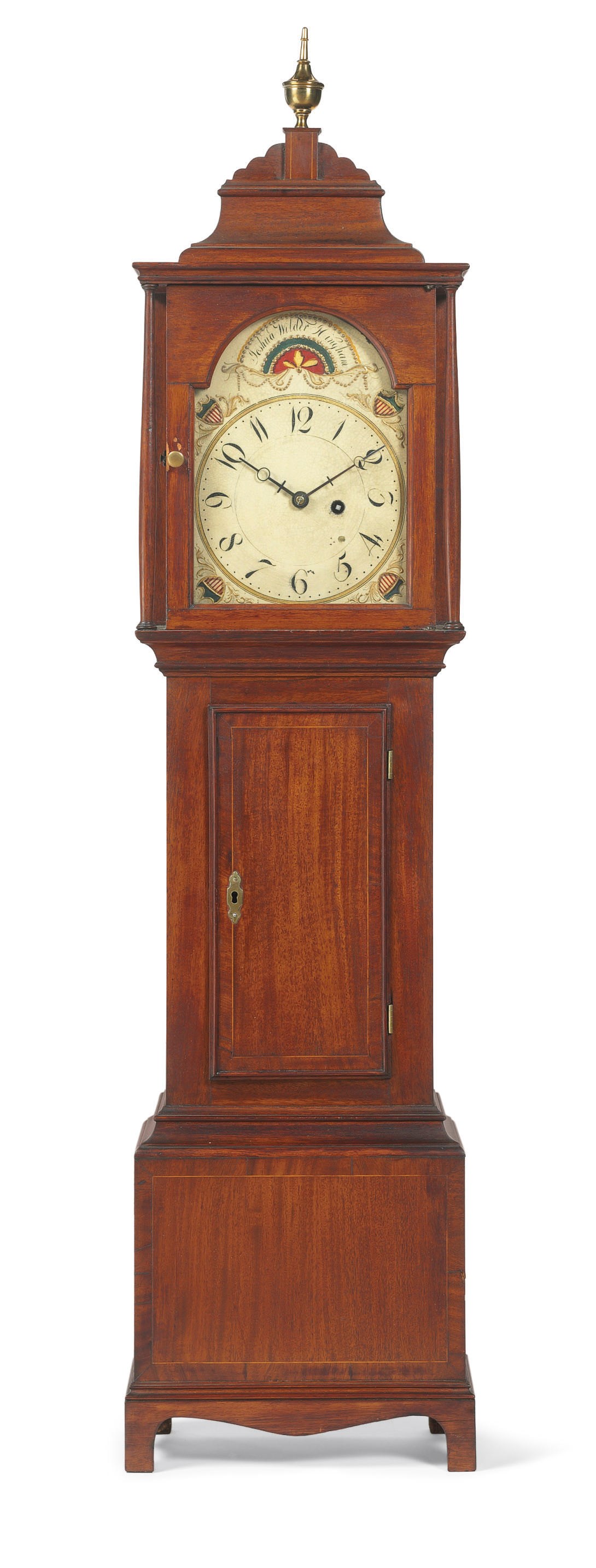 A Federal Inlaid Mahogany Dwarf Clock