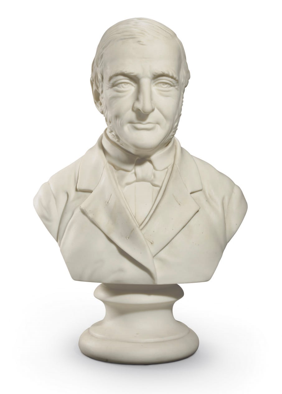 A Parian Ware Bust of Ralph Waldo Emerson