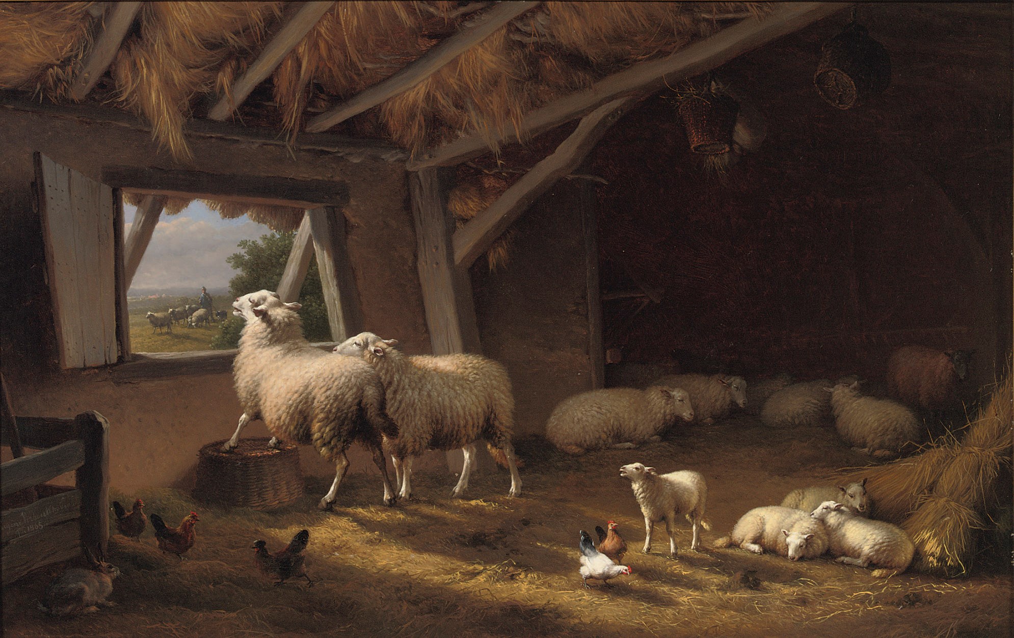 Eugène Joseph Verboeckhoven (Warneton 1798-1881 Schaarbeek)