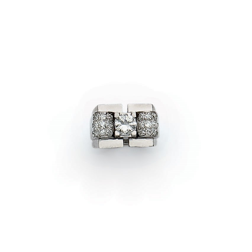 BAGUE CHEVALIERE ART DECO DIAMANTS