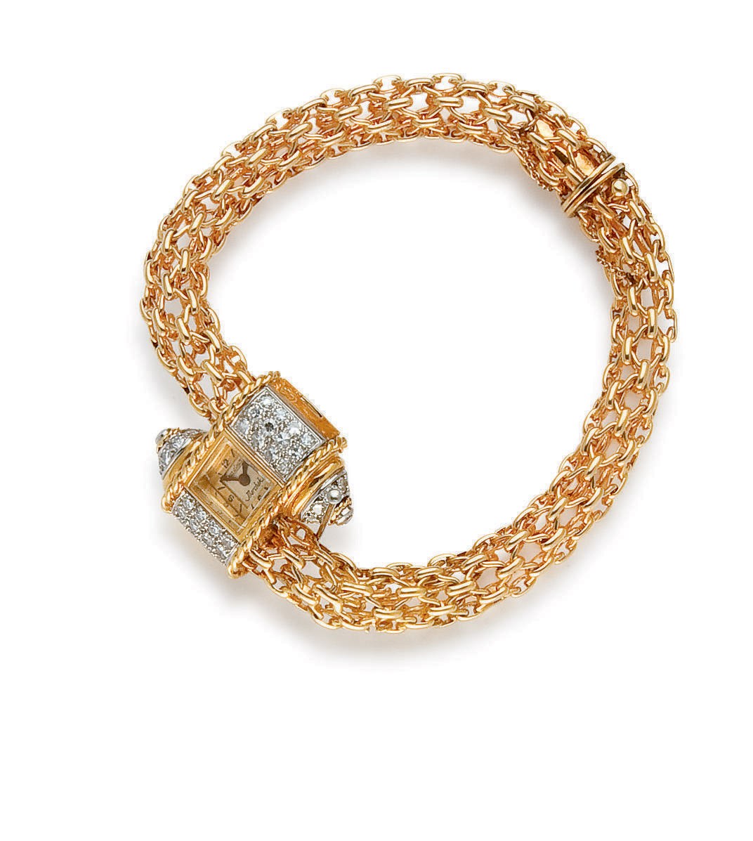 MONTRE BRACELET DE DAME RETRO DIAMANTS, PAR MARCHAK