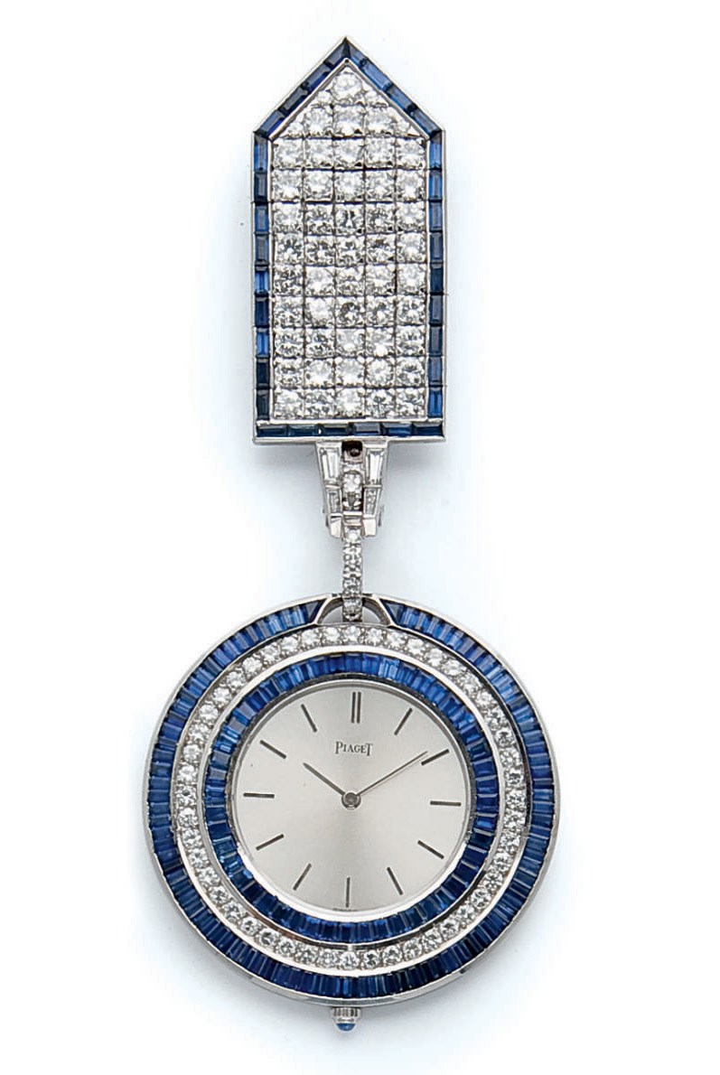 MONTRE DE SMOKING SAPHIRS ET DIAMANTS, PAR PIAGET