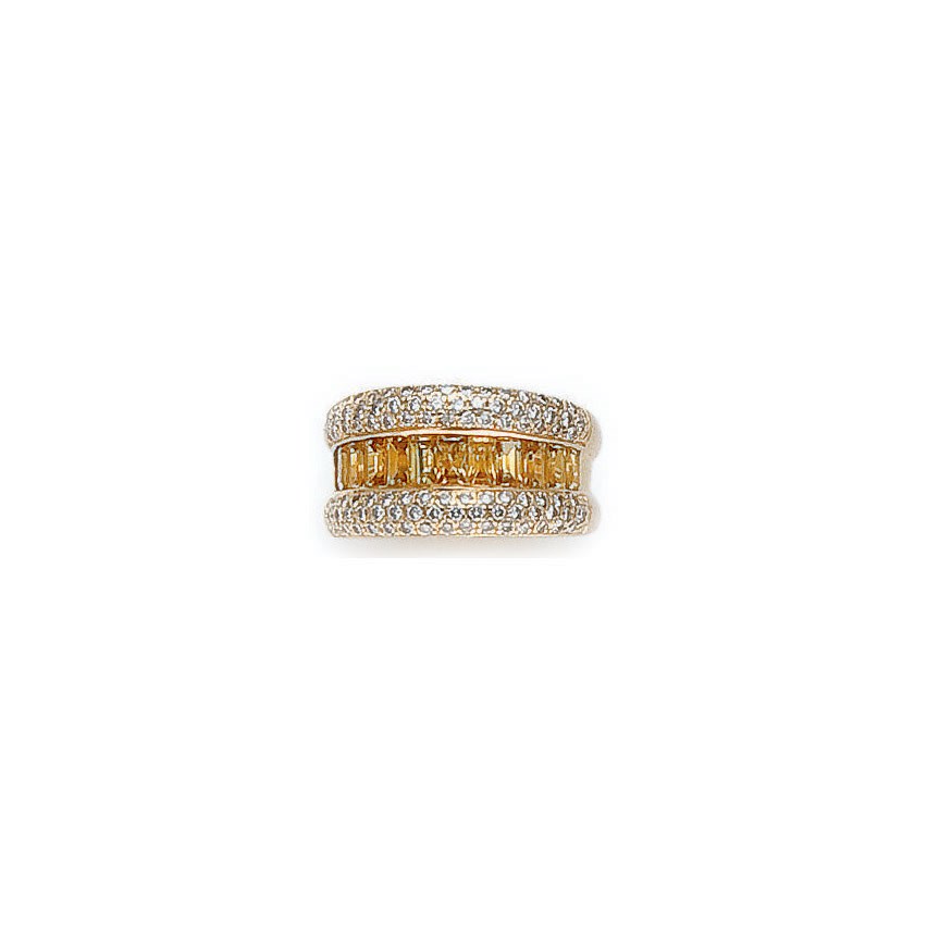 BAGUE SAPHIRS DE COULEUR ET DIAMANTS, PAR POIRAY