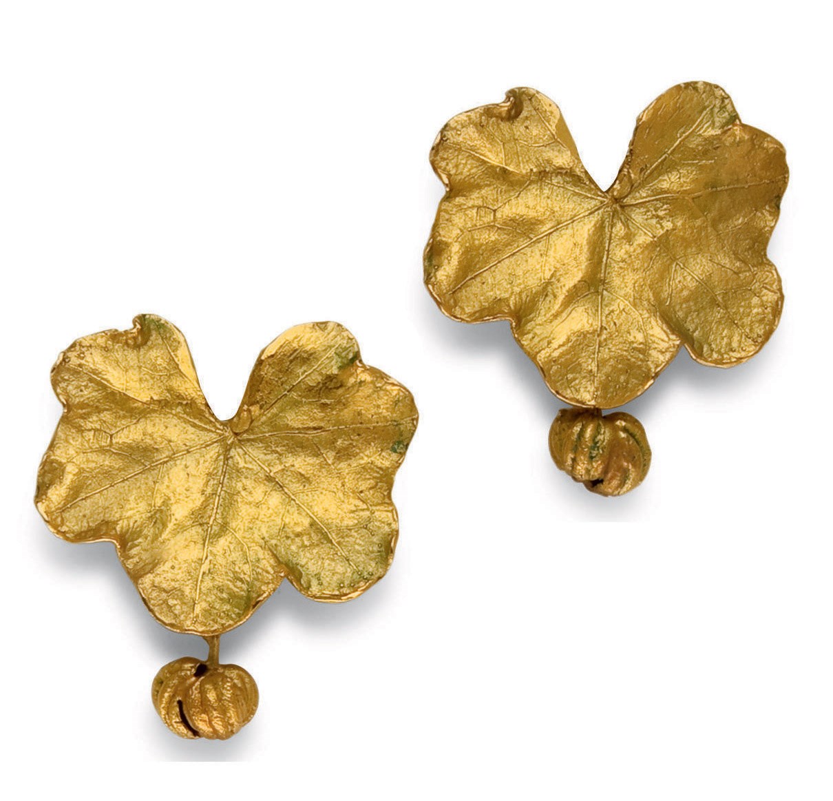 PAIRE DE CLIPS D'OREILLES "COLLERETTE" EN BRONZE, PAR CLAUDE LALANNE