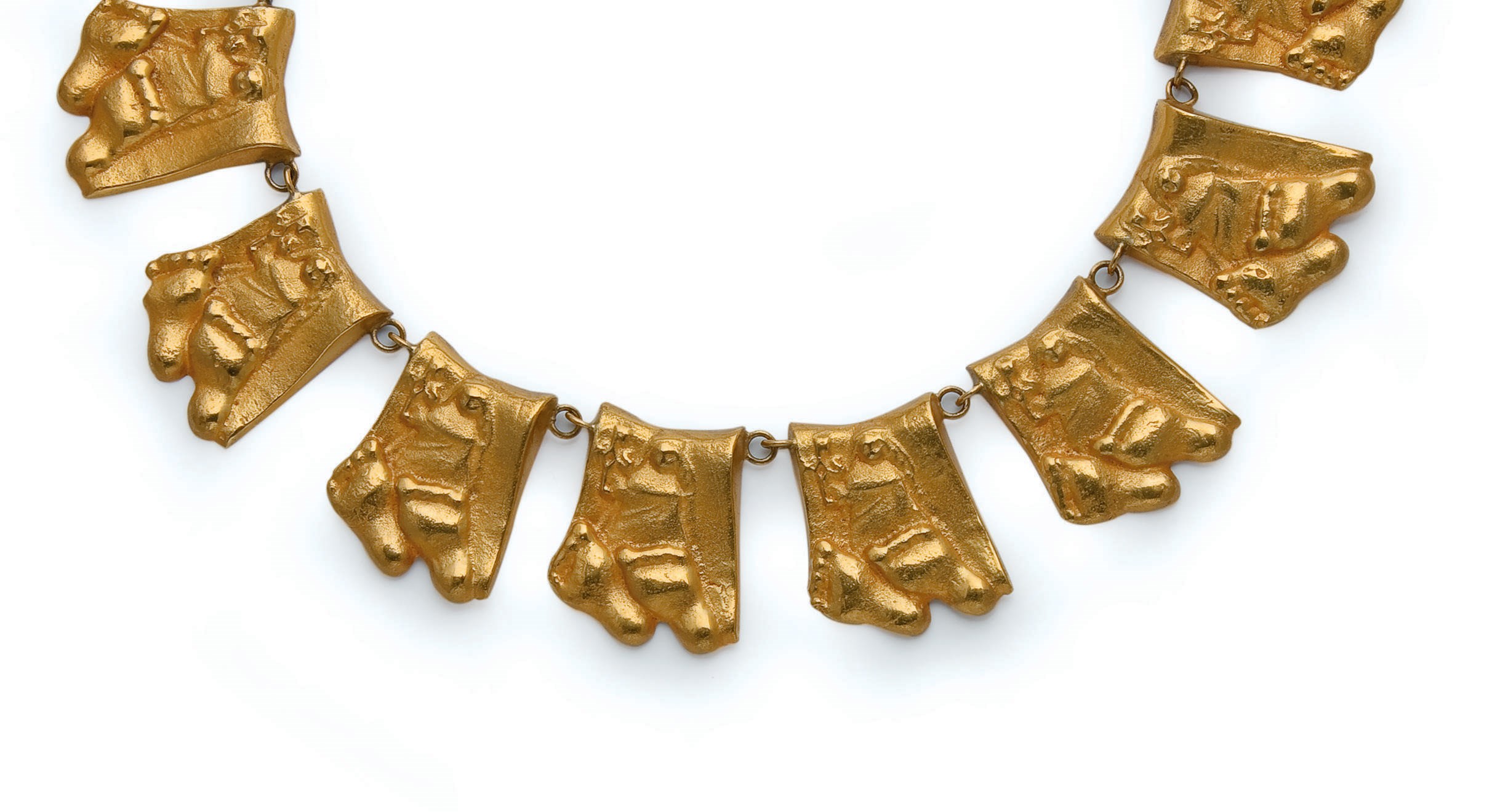 COLLIER "BERTHE AUX GRANDS PIEDS" EN BRONZE, PAR LINE VAUTRIN