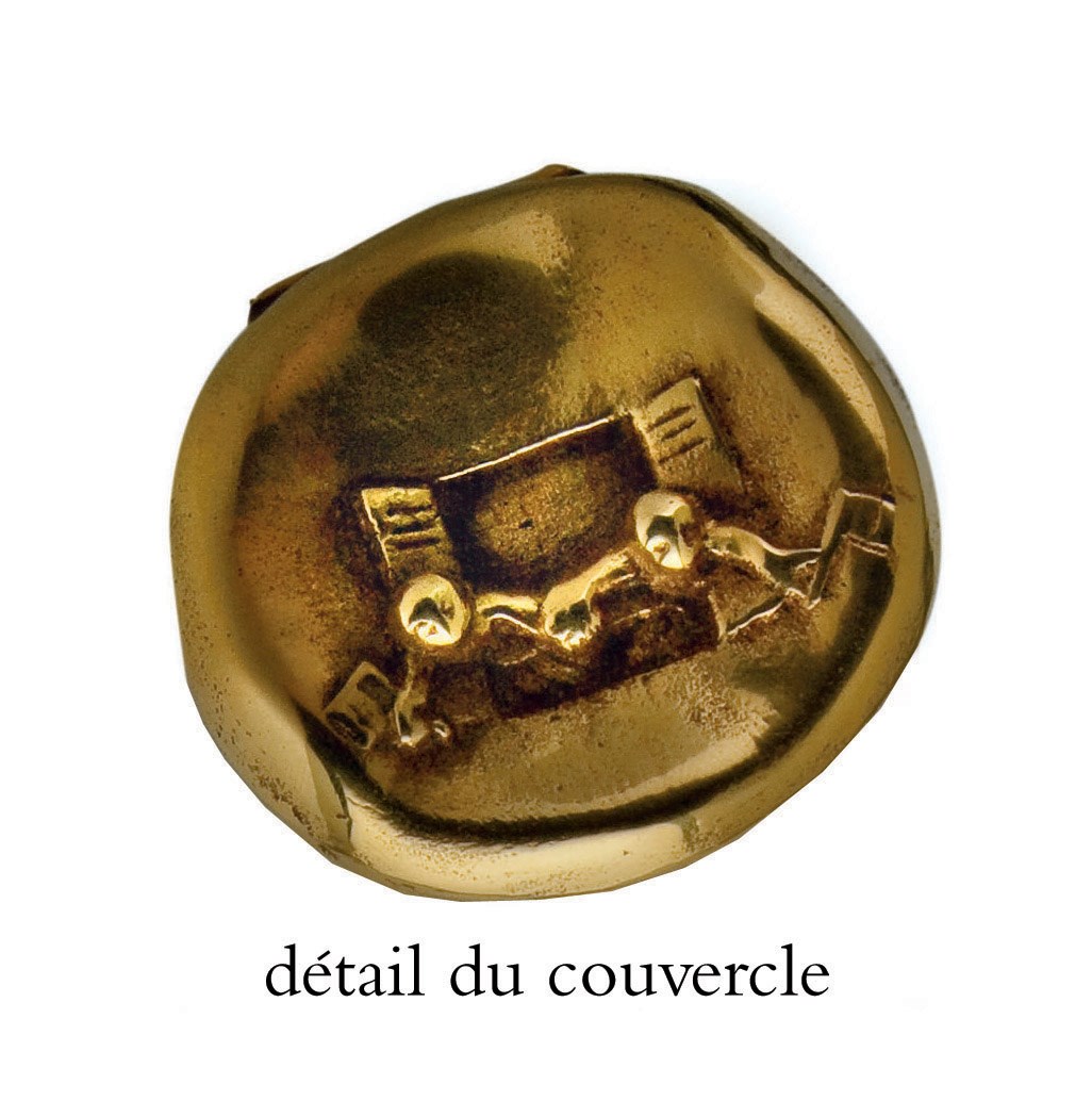 BOITE "VIVE LA LIBERATION" EN BRONZE, PAR LINE VAUTRIN